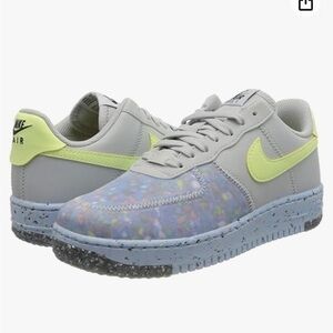 Nike Air Force 1 Crater Sneakers CT1986-001 Blue  Yellow Size 7
